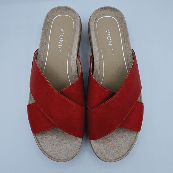 Vionic Hayden Cherry Platform Slide Comfort Sandals - Picture 5 of 12